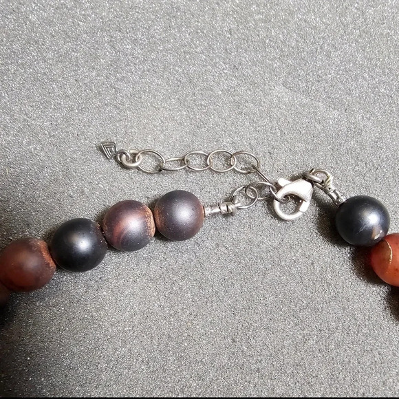 SILPADA AGATE CHALCEDONY NECKLACE ELECTROFORMED STERLING SILVER RETIRED - Picture 6 of 9